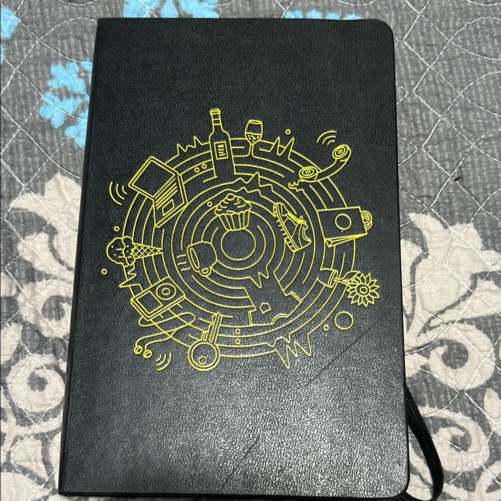 Black Notebook with Yellow Design MOLESKINE